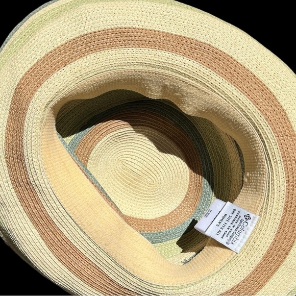 🌻Vintage Columbia Striped Floppy Straw Sun Hat - Picture 5 of 9